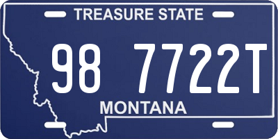 MT license plate 987722T