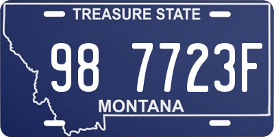 MT license plate 987723F