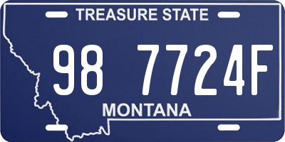 MT license plate 987724F