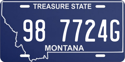 MT license plate 987724G