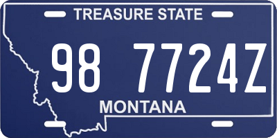 MT license plate 987724Z