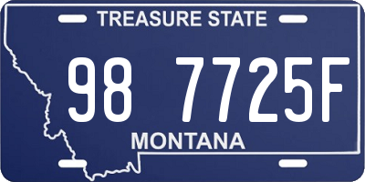MT license plate 987725F