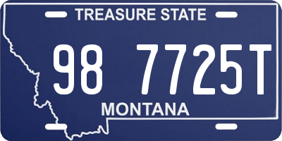 MT license plate 987725T