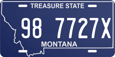 MT license plate 987727X
