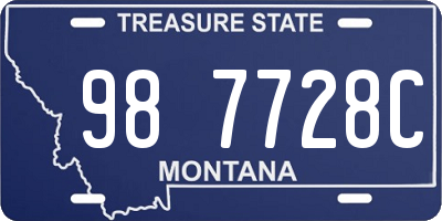 MT license plate 987728C