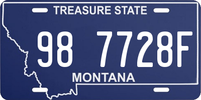 MT license plate 987728F