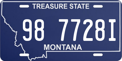 MT license plate 987728I