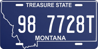 MT license plate 987728T