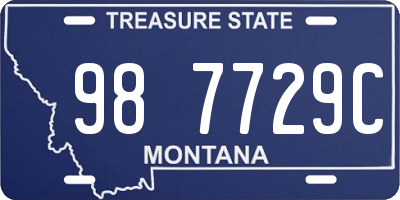 MT license plate 987729C