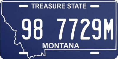 MT license plate 987729M
