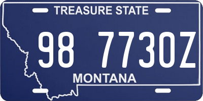 MT license plate 987730Z