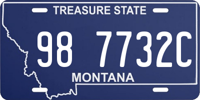 MT license plate 987732C