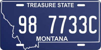 MT license plate 987733C
