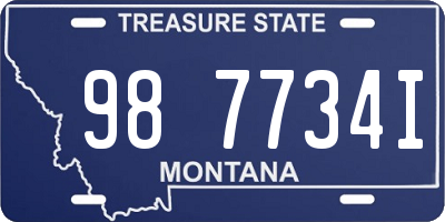 MT license plate 987734I