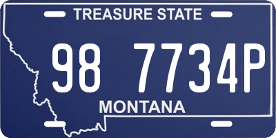 MT license plate 987734P