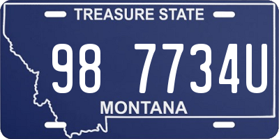 MT license plate 987734U