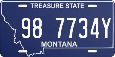 MT license plate 987734Y