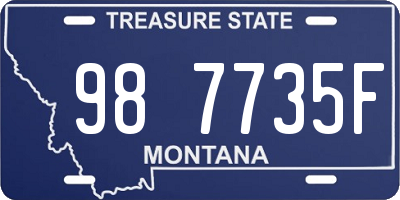 MT license plate 987735F