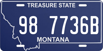 MT license plate 987736B