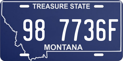 MT license plate 987736F