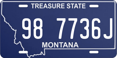 MT license plate 987736J