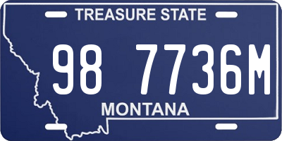 MT license plate 987736M
