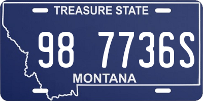 MT license plate 987736S