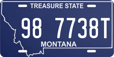 MT license plate 987738T