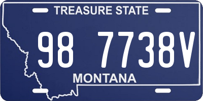 MT license plate 987738V