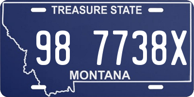 MT license plate 987738X