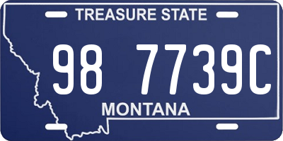 MT license plate 987739C