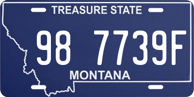 MT license plate 987739F