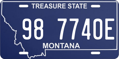 MT license plate 987740E