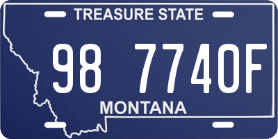 MT license plate 987740F
