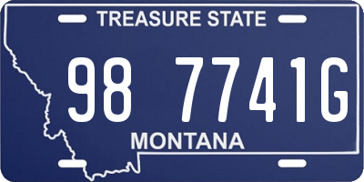 MT license plate 987741G