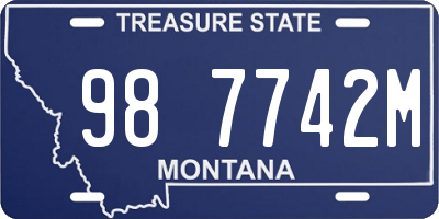 MT license plate 987742M