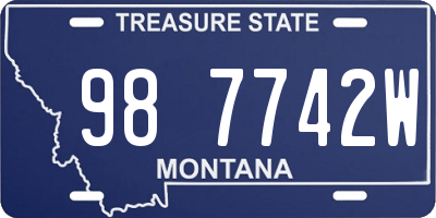 MT license plate 987742W