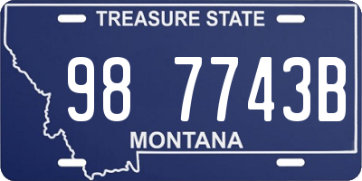 MT license plate 987743B