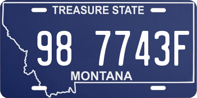 MT license plate 987743F