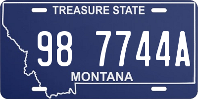 MT license plate 987744A