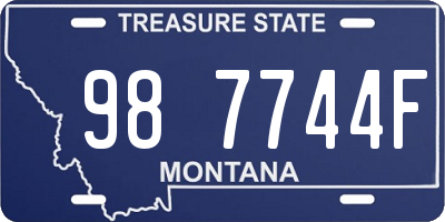 MT license plate 987744F
