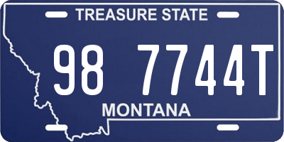 MT license plate 987744T