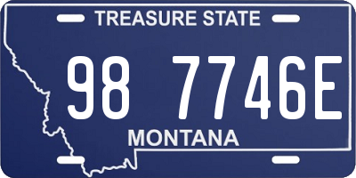 MT license plate 987746E