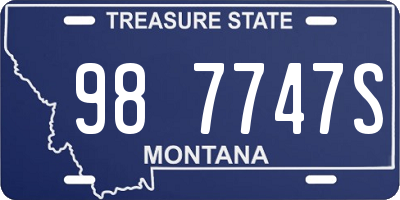 MT license plate 987747S