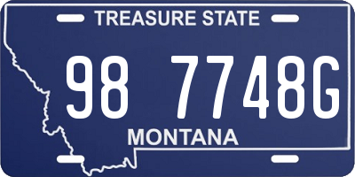 MT license plate 987748G