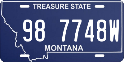 MT license plate 987748W