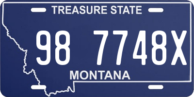 MT license plate 987748X