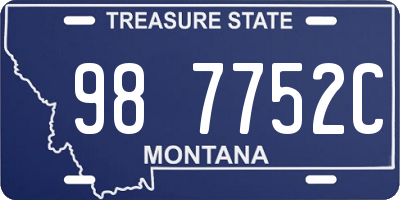 MT license plate 987752C