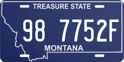 MT license plate 987752F