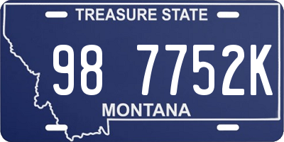 MT license plate 987752K